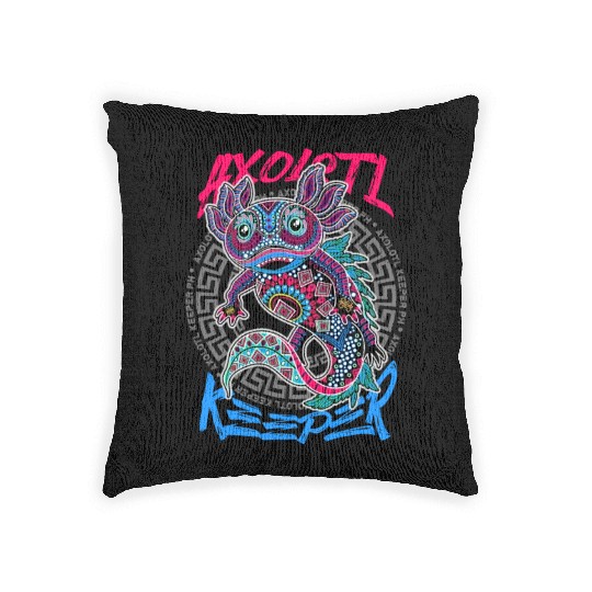 Axolotl Keeper Woven Pillows