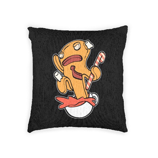 Gingerbread Splash Coffee Lover ANd Morning Person Woven Pillows