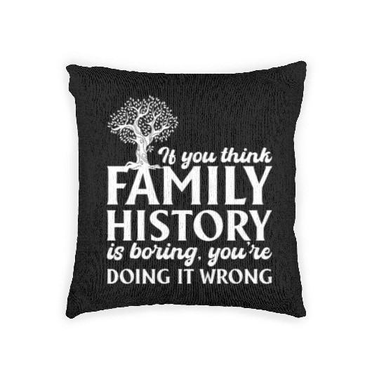 If You Think Family History Is Boring, Genealogy Woven Pillows