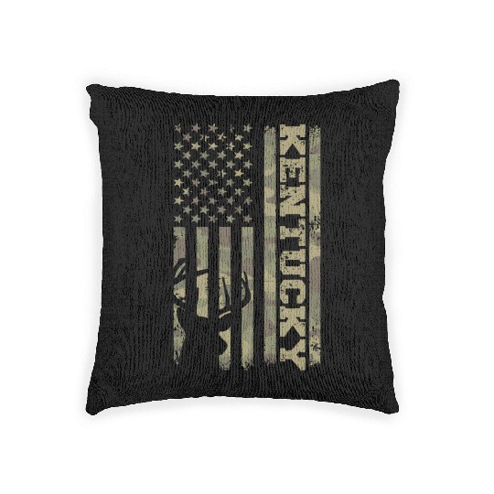 Kentucky Deer Hunter Woven Pillows