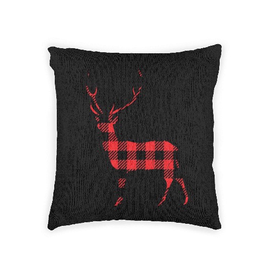 Buffalo Plaid Deer Woven Pillows