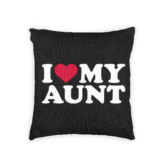 I love my aunt Woven Pillows
