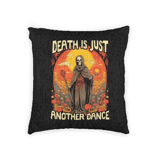 Dia De Los Muertos Sugar Skull Mexican Holiday Woven Pillows