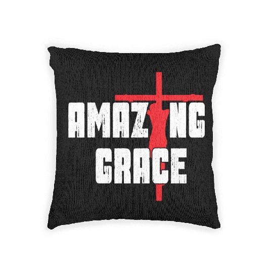 Amazing Grace Love Jesus Christian Christmas Woven Pillows
