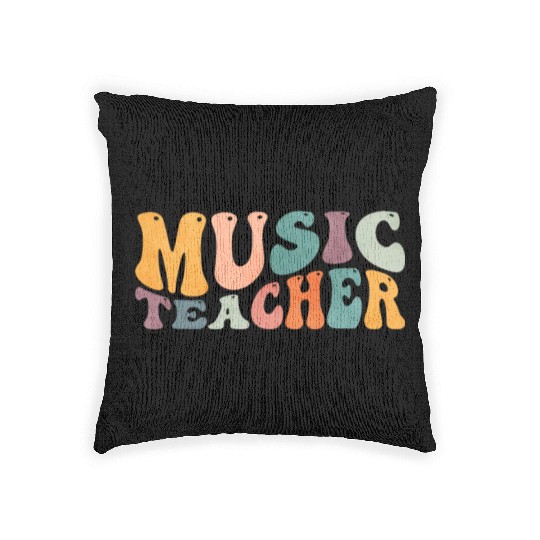 Groovy Music Teacher Musician Teaching Woven Pillows