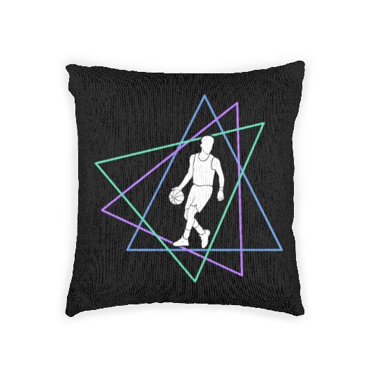 Geometric Basketball Dribble Woven Pillows