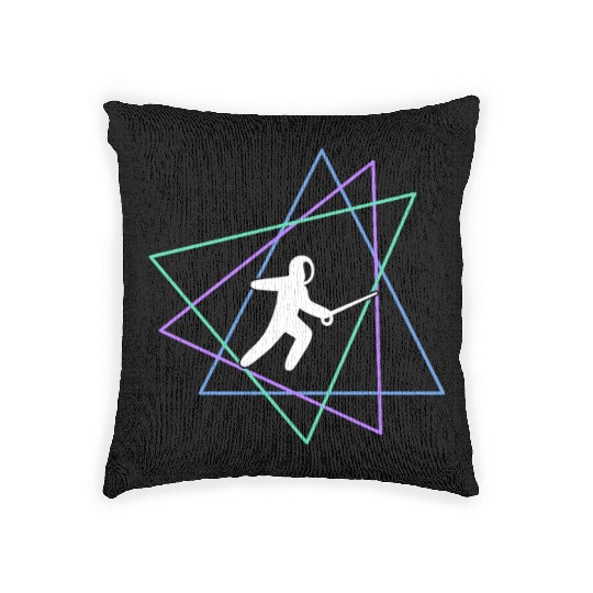 Geometric Fencing Duel Woven Pillows
