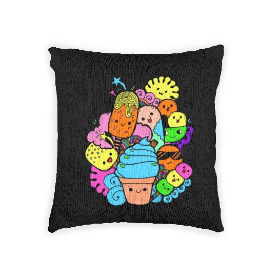 Multi Colorful Sweet Gang Woven Pillows