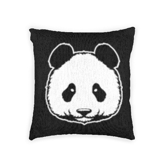 Panda Logo Emblem Panda Bear Friend Giant Panda Woven Pillows