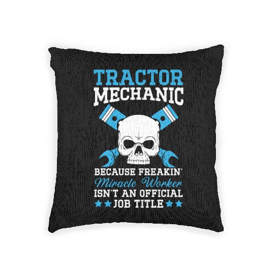 Tractor Mechanic Farm Tractor Repair Mechanical Woven Pillows