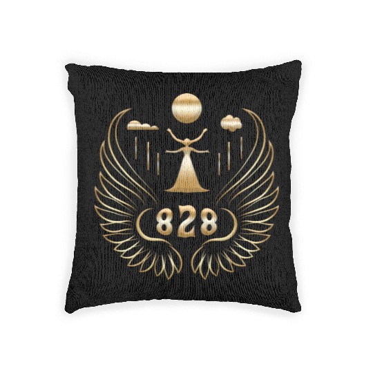 828 Positive Energy Angel Number Woven Pillows