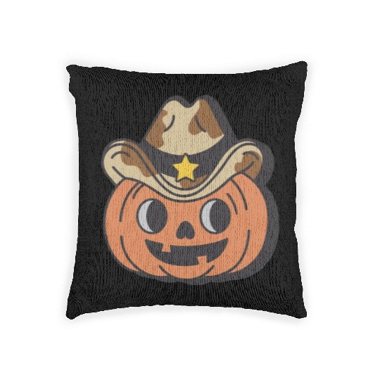 Cowboy Pumpkin Woven Pillows