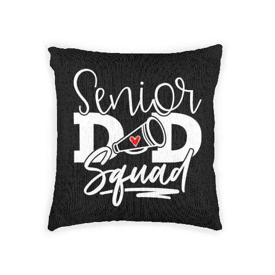 Senior Cheer Dad Squad American Football Woven Pillows