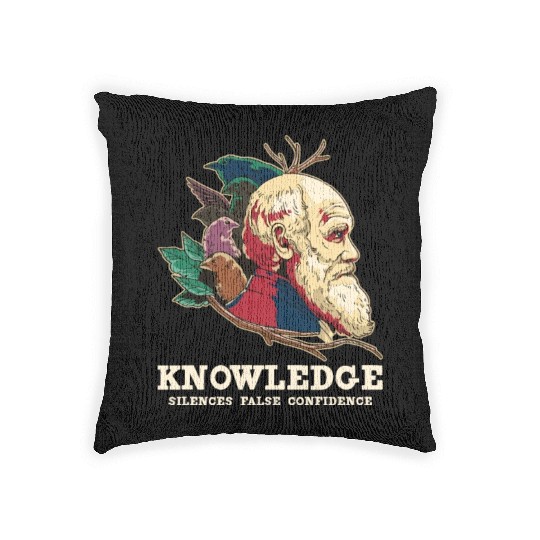 Charles Darwin ATHEIST ATHEISM ANTI RELIGION Woven Pillows