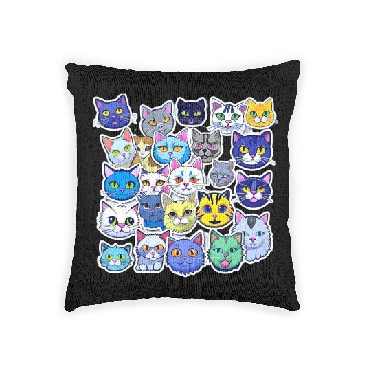 Hilarious Meme Cats: Shareable Humor Pack Woven Pillows