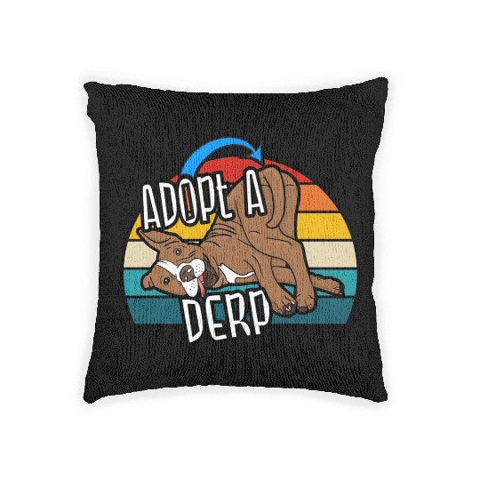 Pit Bull Lover Adopt A Derp Dog Rescue Woven Pillows