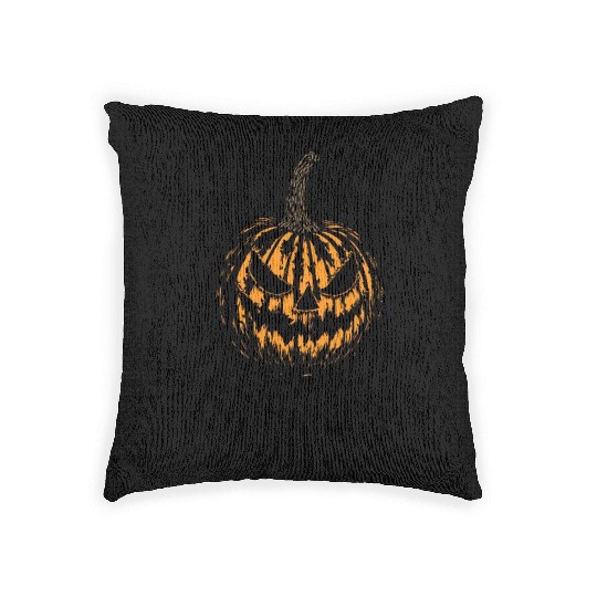 Halloween Jack O Lantern Spooky Season Woven Pillows