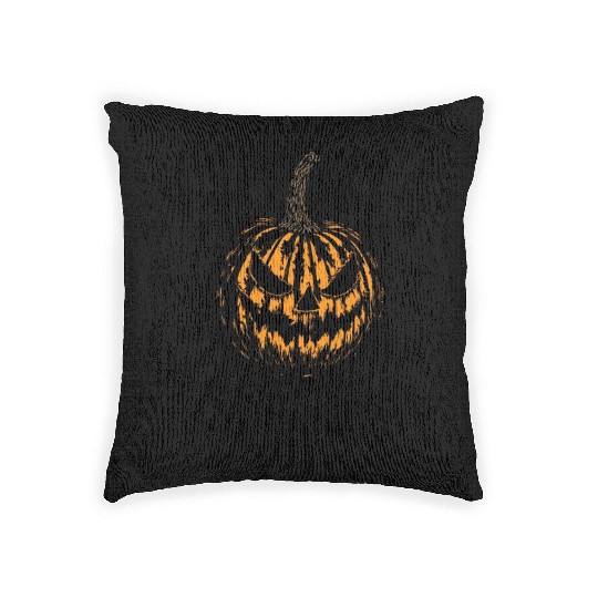 Halloween Jack O Lantern Spooky Season Woven Pillows