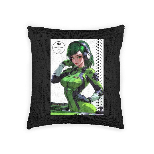 Sexy DJ Pin Up 004 Woven Pillows