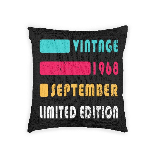 september 1968 Anniversary september 1968 septembe Woven Pillows