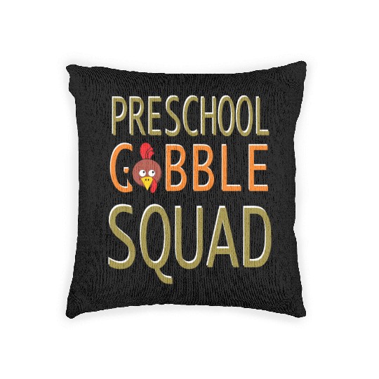 Preschool Gobble Squad Woven Pillows
