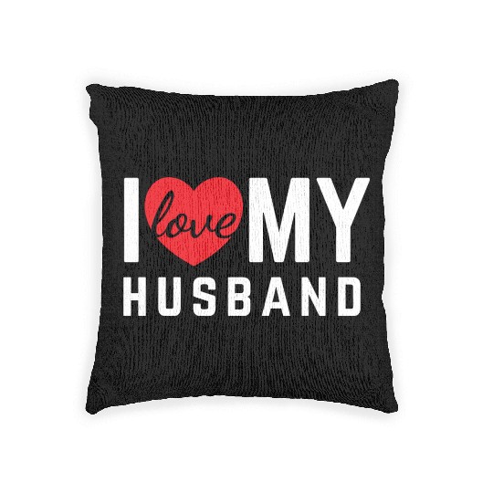 I love My husband Woven Pillows