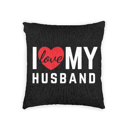 I love My husband Woven Pillows