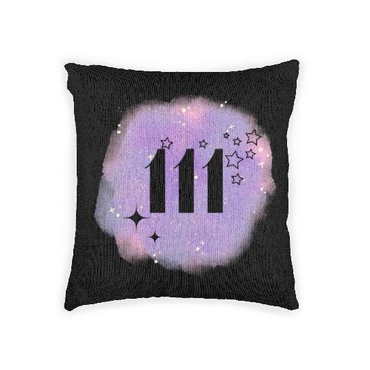 Angel Number 111 Numerology Lilac Woven Pillows