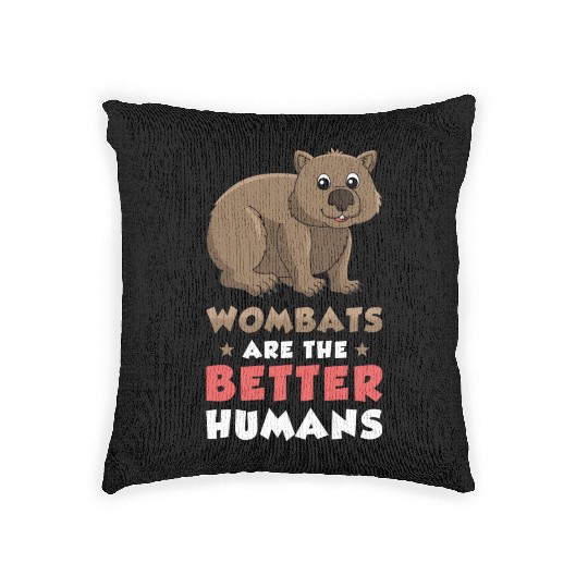 Wombat Australian Animal Lover Woven Pillows