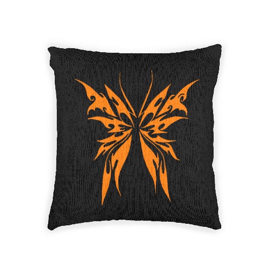 Cool Cyber Butterfly Cybersigilism For A Geometric Woven Pillows