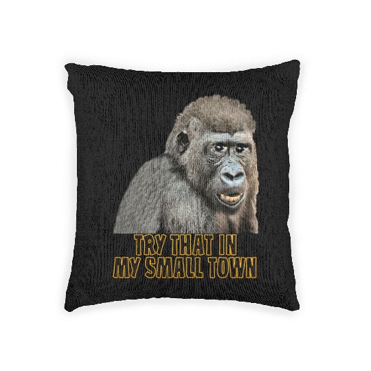 Small Town Ape Woven Pillows
