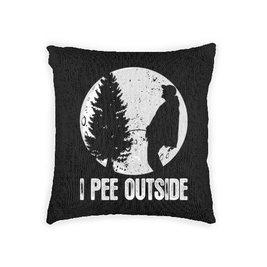 Campings For I Pee Outside Inappropriate Woven Pillows