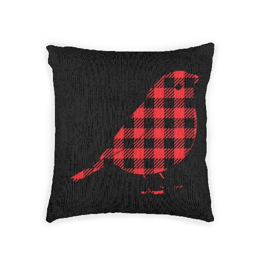 Bird Buffalo Plaid Woven Pillows