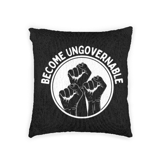 Become Ungovernable Punk Anarchy Lovers Gift Woven Pillows