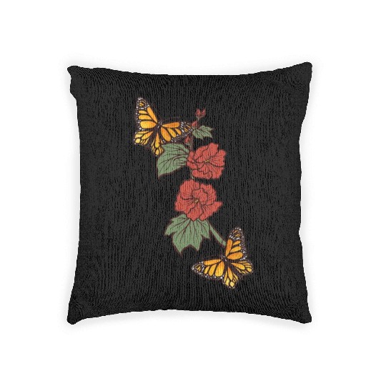Natures Monarch Butterflies Woven Pillows