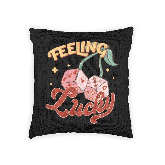 Feeling Lucky Tic Tac Toe Love Game Valentine Gift Woven Pillows