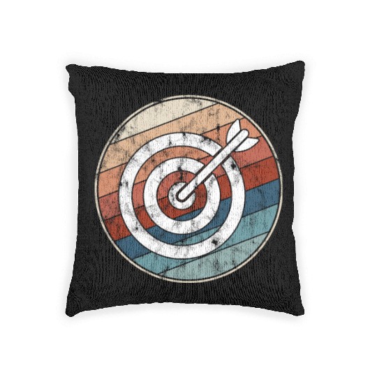 Retro Archery Bullseye Woven Pillows