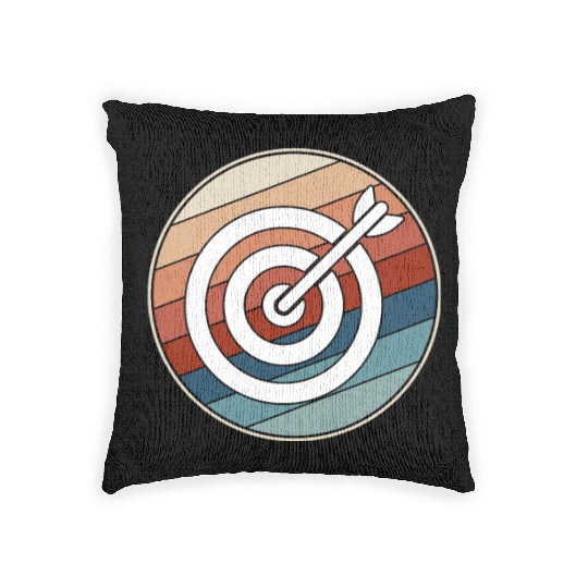 Retro Archery Bullseye Woven Pillows