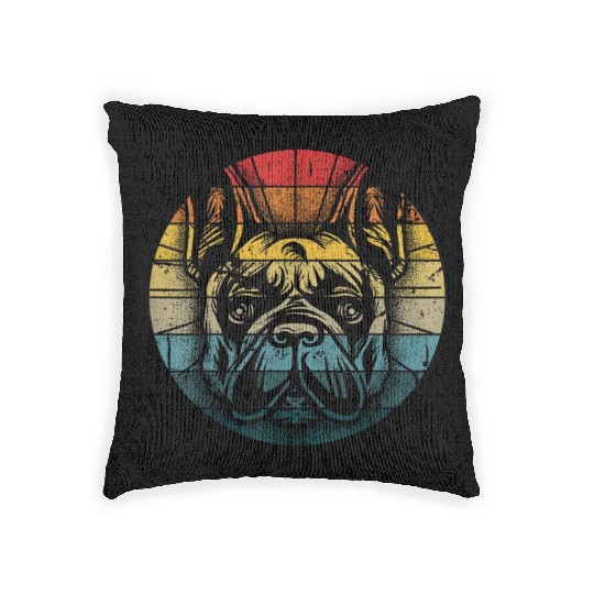 French Bulldog Gift Frenchie Dog Lover Dogfather Woven Pillows