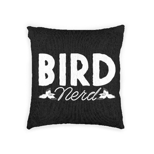 Bird Nerd Joke Birds Lover Budgie Parrot Heron Woven Pillows