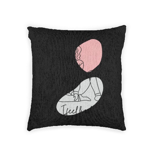 i feel lonely Woven Pillows