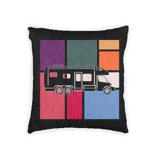 Vintage Camper – Retro Road Trip Woven Pillows