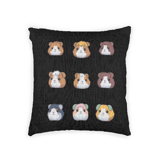 Cute Kawaii Korean Guinea Pig Pastel Stickers Pack Woven Pillows