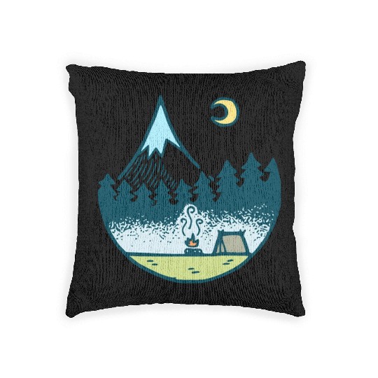 Keep It Simple (Camping At Night) Woven Pillows