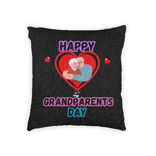 Happy Grandparents Day Woven Pillows