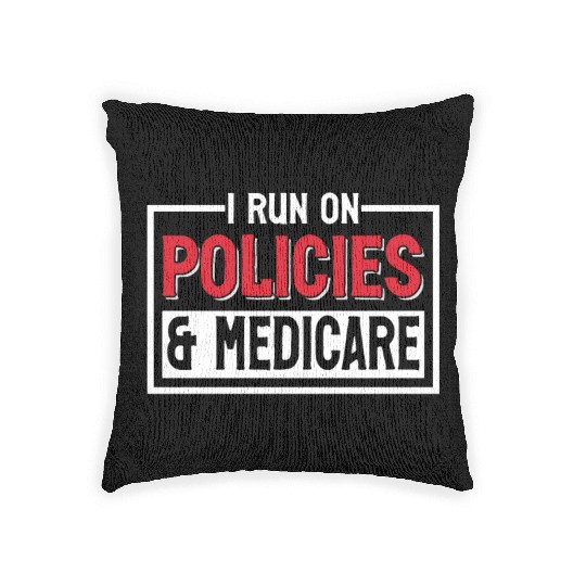 Funny Medical Insurance Agent Broker Woven Pillows