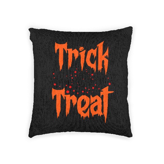 Trick Or Treat Halloween Woven Pillows Design