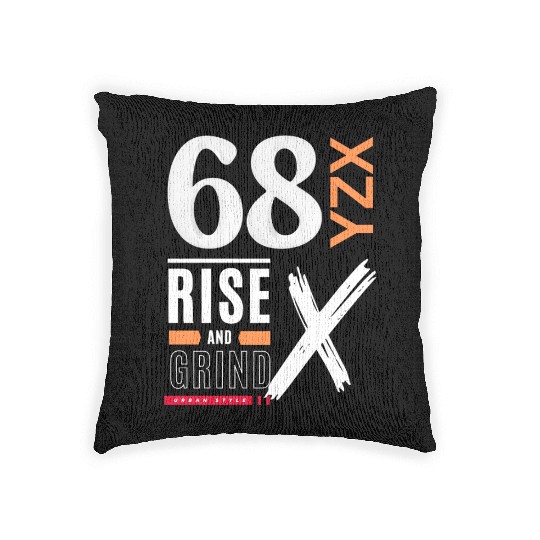 Rise and grind urban style Woven Pillows