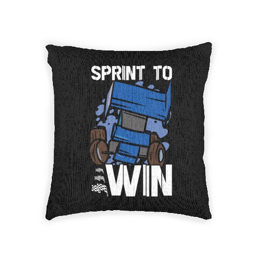 Sprint Car Mom Dirt Track Racing Racing Race Day Woven Pillows