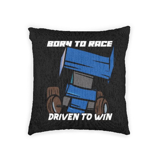 Sprint Car Mom Dirt Track Racing Racing Race Day Woven Pillows